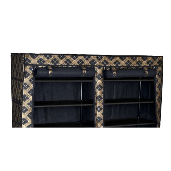 Armoire à chaussures en tissu Gabi - motif carreaux