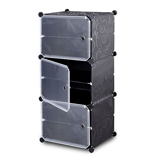 Armoire à chaussures modulaire Pola noire