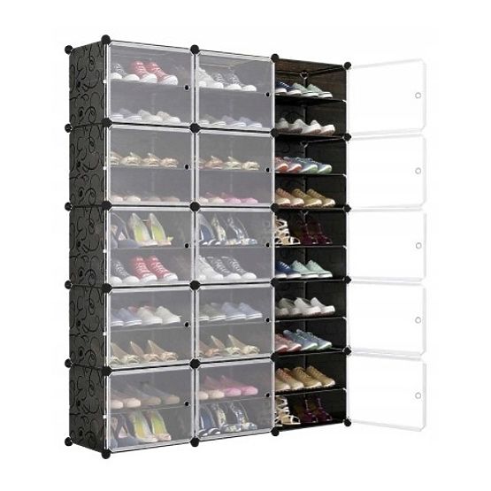 Armoire à chaussures modulaire Pola noire