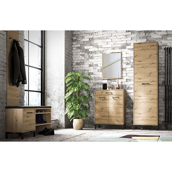 Armoire à chaussures Nevio - chêne artisanal