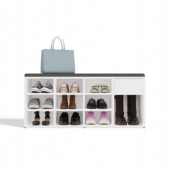 Armoire à chaussures ouverte TALLIN BLANC pour l'entrée