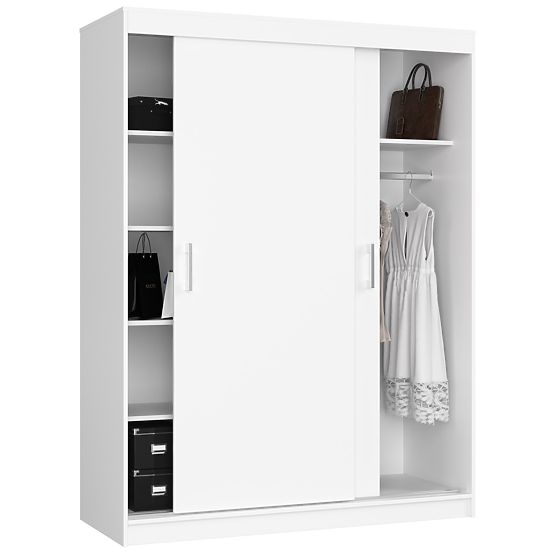 ARMOIRE COULISSANTE 150 cm CLP MONO BLANCHE