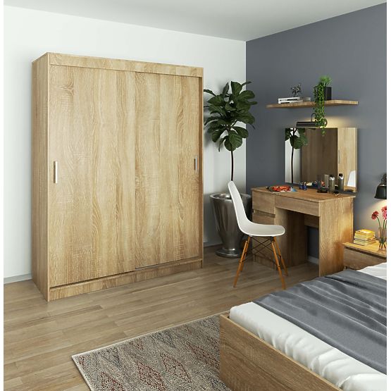ARMOIRE COULISSANTE 150 cm CLP MONO CHÊNE SONOMA
