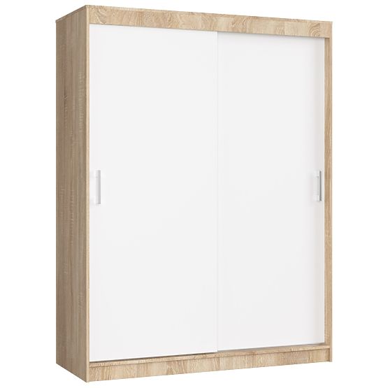 ARMOIRE COULISSANTE 150 cm CLP MONO SONOMA/BLANC