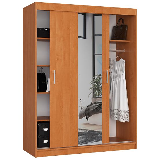 ARMOIRE COULISSANTE 150cm CLP AULNE