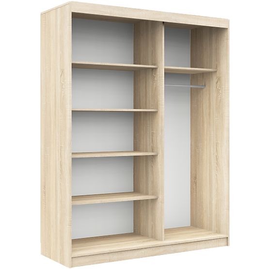 ARMOIRE COULISSANTE 150cm CLP SONOMA / BLANC