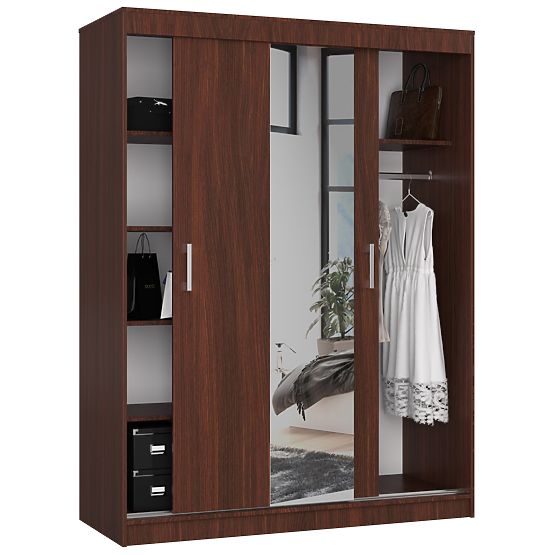 ARMOIRE COULISSANTE 150cm CLP WENGE