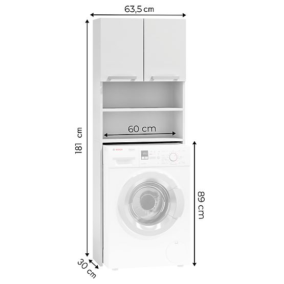 Armoire de salle de bain au-dessus de la machine à laver ModernHome