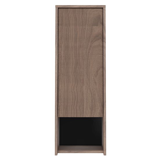 Armoire de salle de bain, colonne basse Pezzo noyer, rainurée