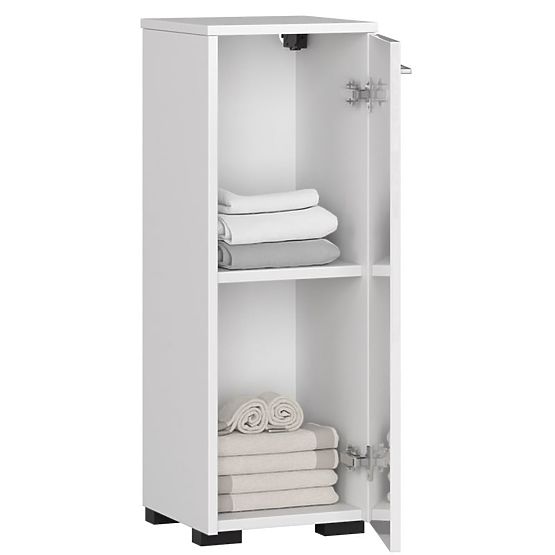 ARMOIRE DE SALLE DE BAIN DEBOUT FIN S30 1D BLANC BRILLANT