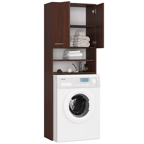 ARMOIRE DE SALLE DE BAIN FIN AU-DESSUS DE LA MACHINE À LAVER WENGE
