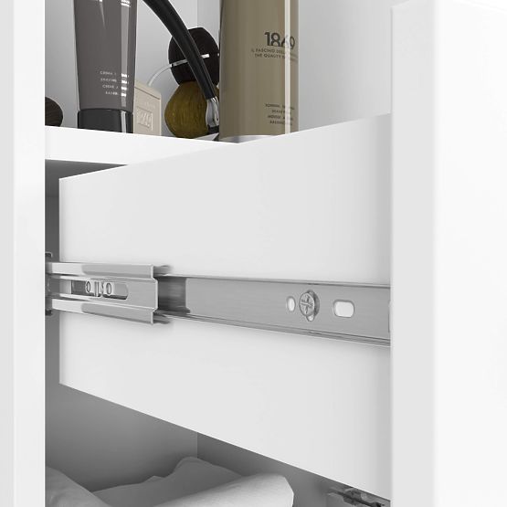 ARMOIRE DE SALLE DE BAIN FIN COLONNE 30 2D 1SZ 1W 140cm PK BLANC