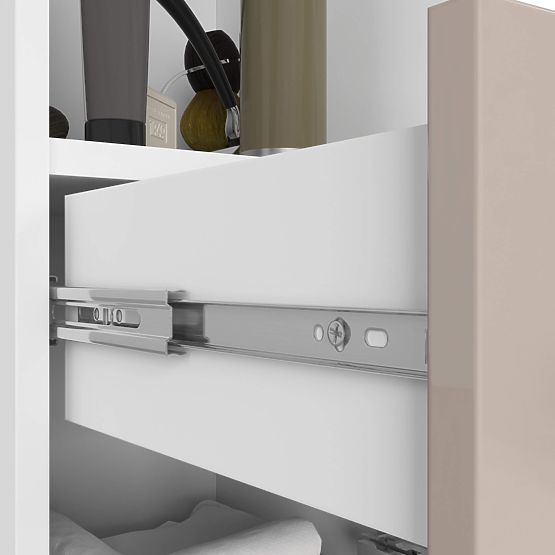 ARMOIRE DE SALLE DE BAIN FIN COLONNE 30 2D 1SZ 1W 140cm PK CAPPUCCINO BRILLANT