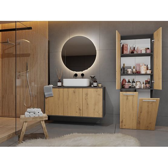 Armoire de salle de bain Nel 1K/DD ANTHRACITE ARTISAN