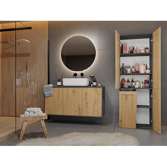 Armoire de salle de bain Nel 1K/DD ANTHRACITE ARTISAN