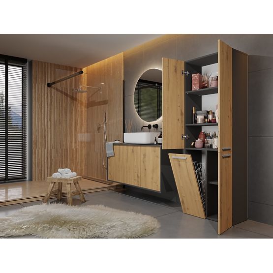 Armoire de salle de bain Nel 1K/DD ANTHRACITE ARTISAN