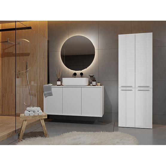 Armoire de salle de bain Nel 1K/DD BLANC BRILLANT