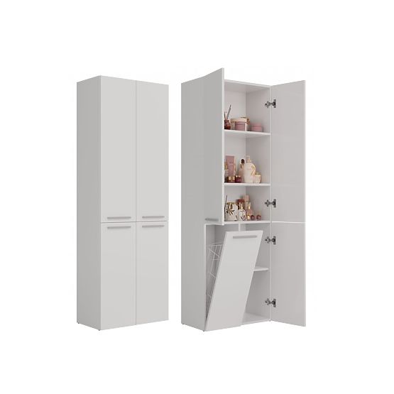 Armoire de salle de bain Nel 1K/DD BLANCHE