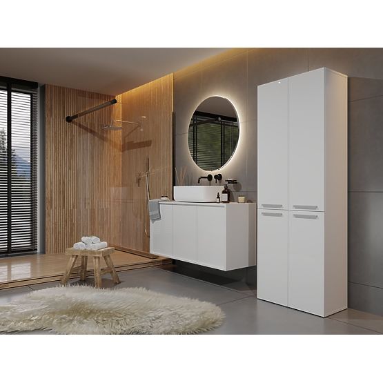Armoire de salle de bain Nel 1K/DD BLANCHE