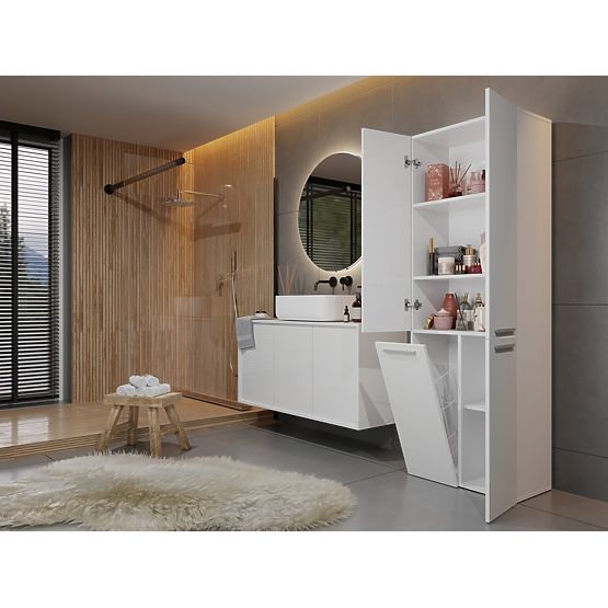 Armoire de salle de bain Nel 1K/DD BLANCHE