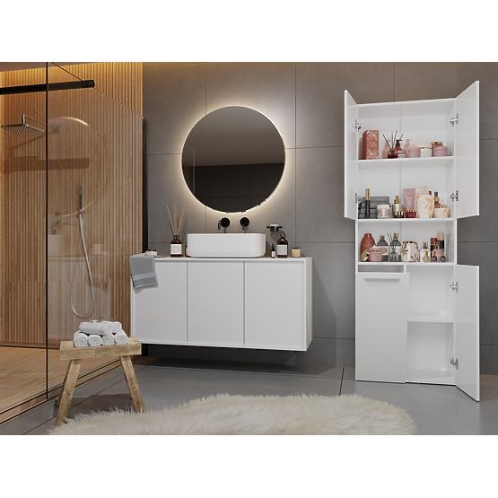 Armoire de salle de bain Nel 1K/DK BLANCHE