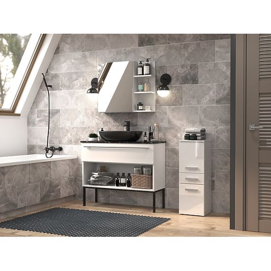 Armoire de Salle de Bain Nel V DDS BLANC BRILLANT