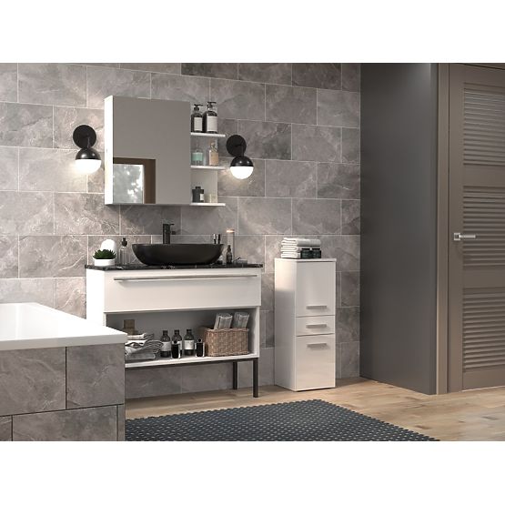 Armoire de Salle de Bain Nel V DDS BLANC BRILLANT