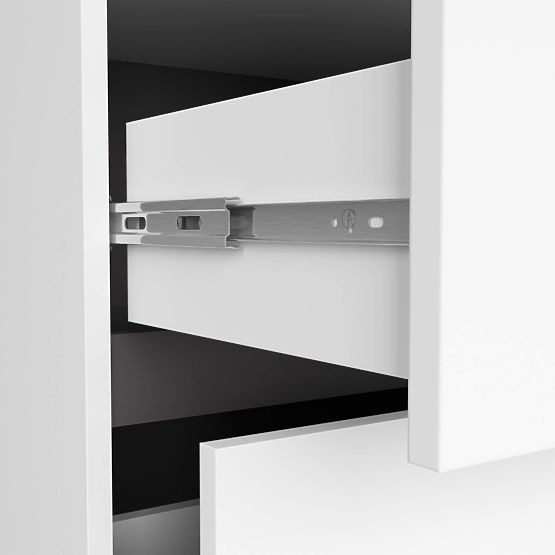 ARMOIRE DE SALLE DE BAIN SOUS LAVABO AVEC TROUS VAMI W90 UM 2SZ 2P BLANC / GRIS GRAPHITE