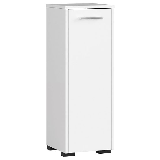 ARMOIRE DE SALLE DE BAIN SUR PIED FIN S30 1D BLANCHE