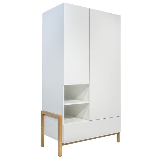 Garde-robe à deux portes Viktor - blanche