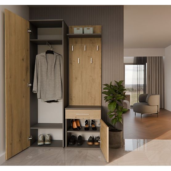 Armoire DUO ANTHRACITE ARTISAN