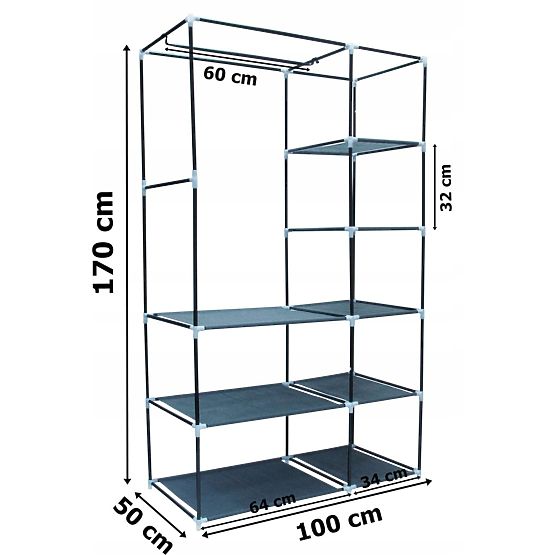 Armoire en tissu avec impression Venice