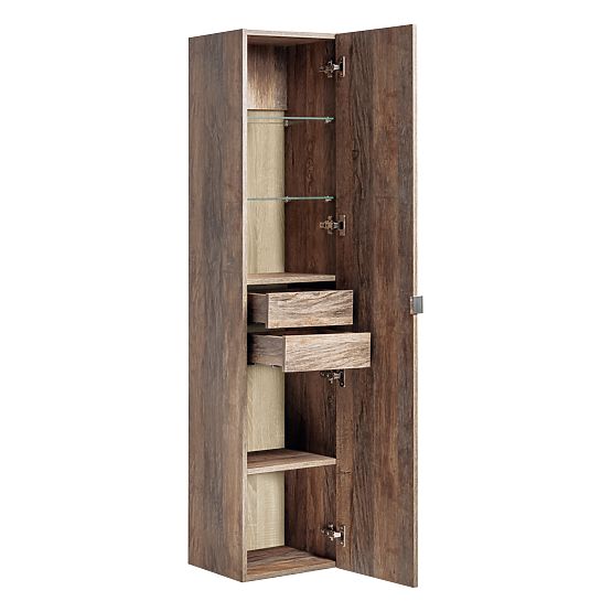 Armoire haute 1 porte 2 tiroirs