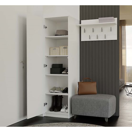 Armoire Malwa SD-50 avec Miroir BLANCHE