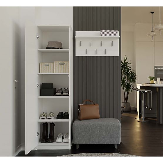 Armoire Malwa SD-50 avec Miroir BLANCHE