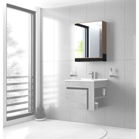 Armoire à miroir DUESA 60/1D chêne doré