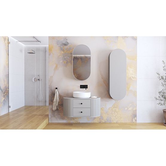 Armoire à miroir VENEZIA 1D cachemire (2p=1ks)