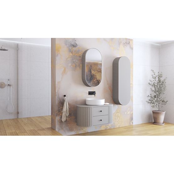 Armoire à miroir VENEZIA 1D cachemire (2p=1ks)