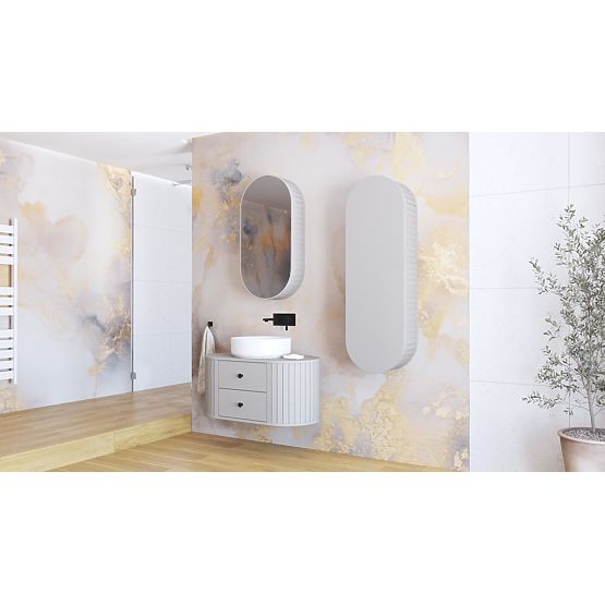 Armoire à miroir VENEZIA 1D cachemire (2p=1ks)