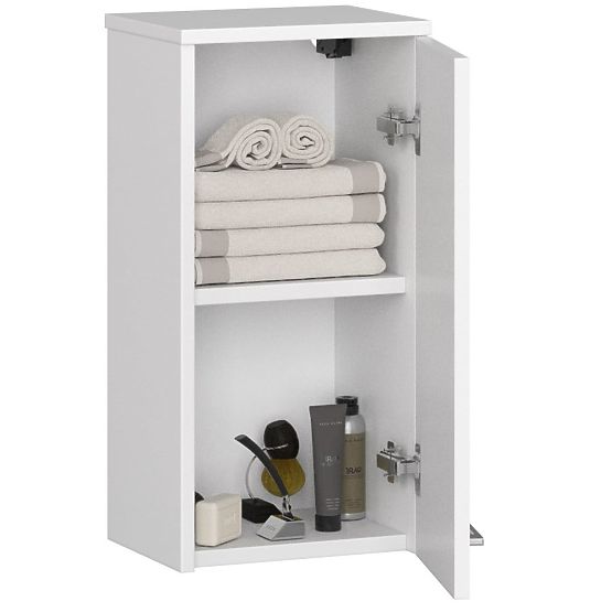 ARMOIRE MURALE SALLE DE BAIN FIN W30 1D BLANCHE