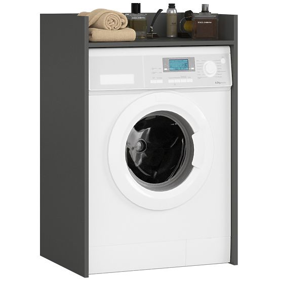 ARMOIRE POUR MACHINE À LAVER FIN GRIS GRAPHITE