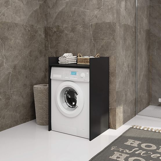 ARMOIRE POUR MACHINE À LAVER FIN NOIR