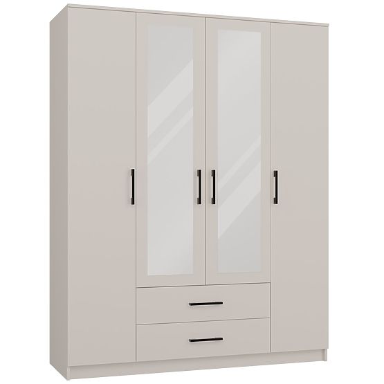 Armoire Romana 160 X 205 MIROIR BEIGE CACHEMIRE