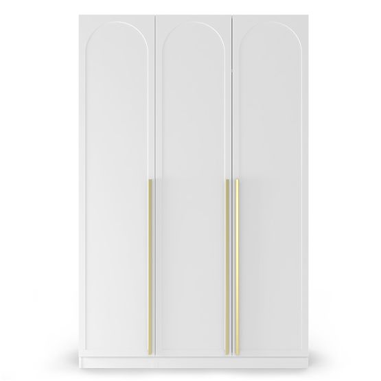 Armoire trois portes Neroli, remplissage en arc, blanc
