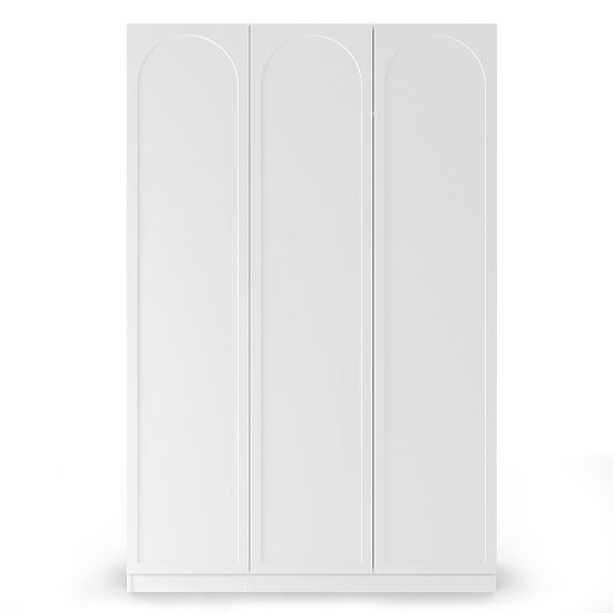 Armoire trois portes Neroli, remplissage en arc, blanc