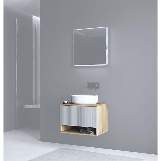 AVIOLA Meuble sous lavabo 60/1S chêne artisan (1p=1ks)