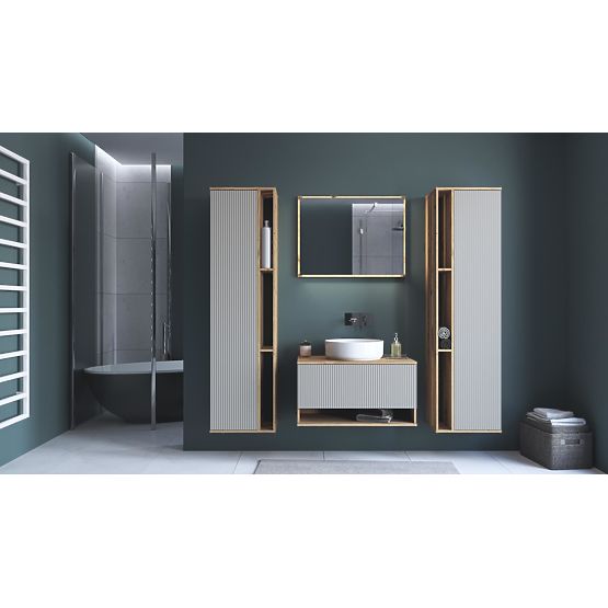 AVIOLA Meuble sous lavabo 80/1S chêne artisan (1p=1ks)