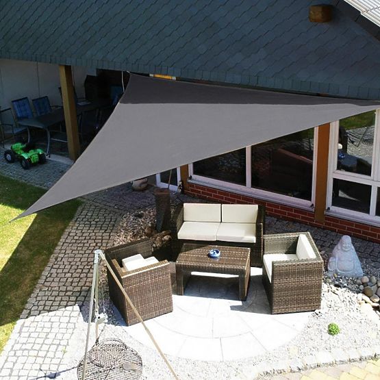 Bâche imperméable triangulaire 3x3x3 m - gris