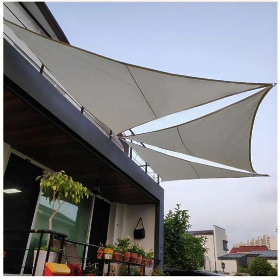 Bâche imperméable triangulaire 3x3x3 m - gris