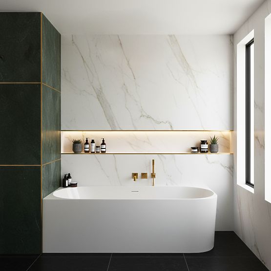Baignoire d'angle en acrylique BELLANTO SLIM 170 Gauche